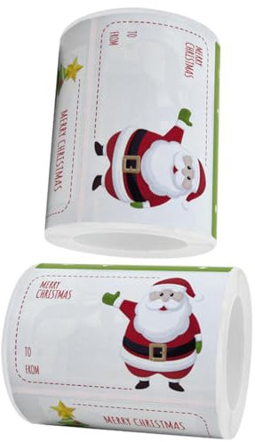 Lurrose 6 Rollen Etiketten Für Weihnachtsaufkleber Scrapbook-weihnachtsbaum-aufkleber Weihnachtsaufkleber Etiketten Aufkleber Für Weihnachtsgeschenkboxen Urlaub-tag Kupferplattenaufkleber
