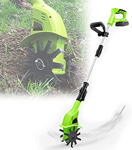sjdoPulse Motoculteur, Motoculteur sans Fil, Motoculteur Électrique 4000 Mah, Motoculteur 97-127 Cm, Poignée Réglable, Houe, Fraiseuse De Sol, Outils Portables pour Le Jardin Et Les Légumes