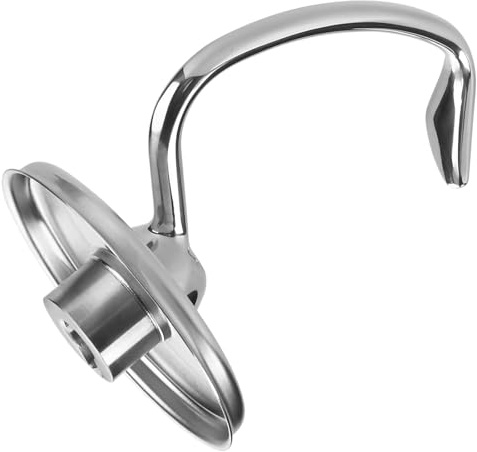 Edelstahl Knethaken K45DH für KitchenAid 4.3, 4.7/4.8L Artisan & Classic Serie Küchenmaschinen Zubehör von MMOBIEL - Kneten von Brothakenaufsätz - Mixen Zubehör Ersatz – Spülmaschinenfest