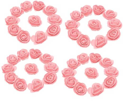HOLIDYOYO 50stücke Kunstblumen Kopf Aus Schaum Rosafarbene Rosen Für Hochzeitsdekoration Basteln Party Romantische Anlässe