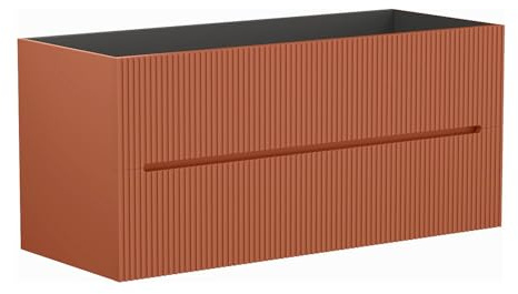 Vente-unique - Mobile sotto lavabo Pavani - L 120cm x P 45.5cm x H 55cm - mdf - terracotta