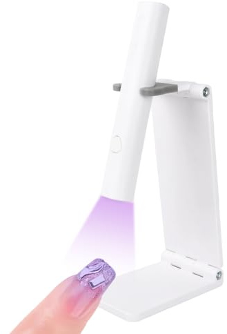 Elitecran UV Lampe für Gelnägel, Wiederaufladbare Mini LED Nagellampe mit Ständer, Tragbare UV Lampe für Nägel mit Timer, zum Aushärten von Gel Nagellack, Nagelkleber & Nail Tips