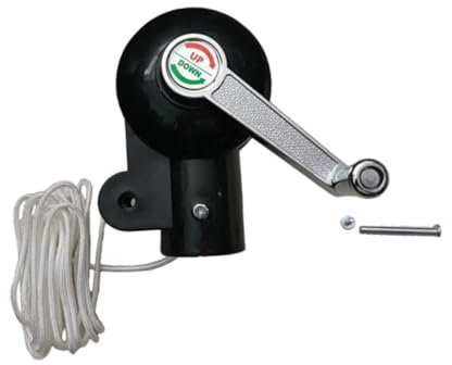 LOVIVER Accessori per ombrelloni da Giardino, manovella per ombrellone, Supporto per impieghi gravosi con Braccio per Maniglia in Corda per Giardino,