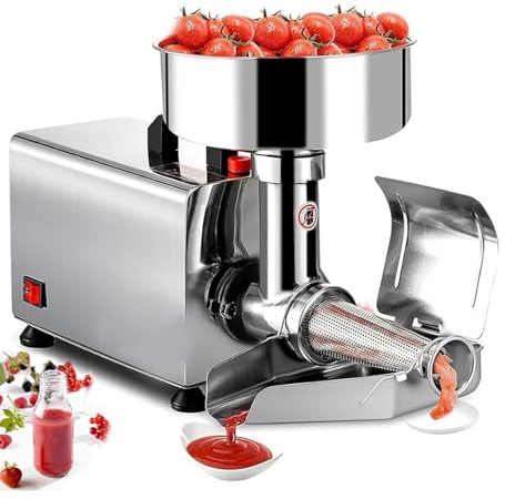 oiakus Macchina per Filtro di Pomodoro Elettrico, Produttore di marmellata di spremitura Commerciale, Filtro Alimentare e Produttore di Salsa, per Salsa di mirtilli di Fragole di Pomodoro, 450W
