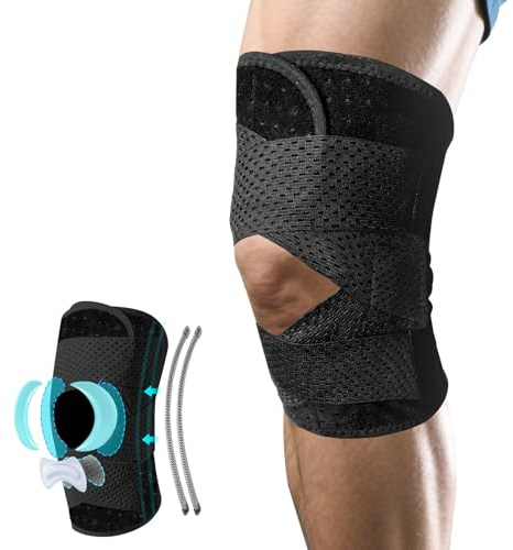 Wepai Rodillera ortopédica para hombre y mujer, vendaje ortopédico para menisco, vendaje de rodilla, vendaje de rodilla, alivio de la fatiga de la rodilla para deportes, correr, voleibol, rigidez