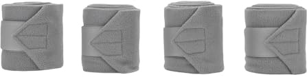 OVAQUIXI Enveloppements de Jambes de pour Cheval, Bandages de Jambes équestres en Polaire Douce avec Fixation Réglable pour L'entraînement équestre et Le 4 Pièces (Gray)