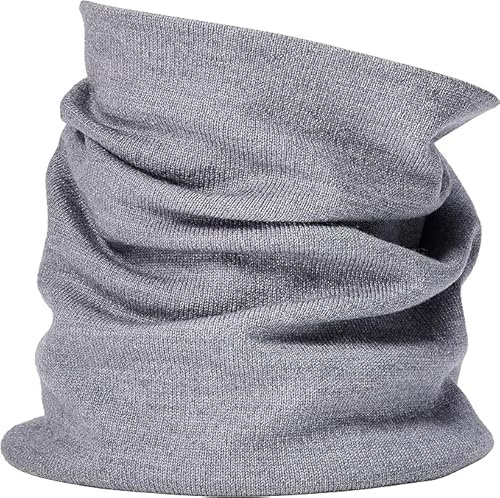 Enter the Complex® Écharpe Tubulaire Douce, Cache Cou, Loop - 100% Laine Mérinos - Pour Homme et Femme - Respirante - Gris - Taille Unique