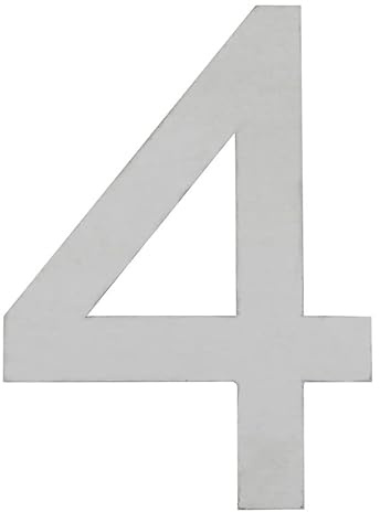 ARREGUI SEC11-T3 Numeri e lettere di 20 cm di altezza | Numero civico e lettere esterno | Acciaio inossidabile | Numeri di porta moderni Segnaletica Targa Indirizzo di casa | 20 cm | Numero 4