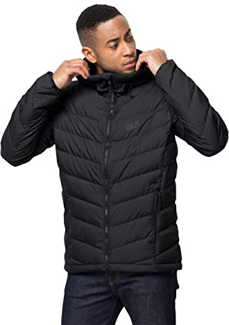 Jack Wolfskin Herren Fairmont Men Winddichte Daunenjacke, Schwarz, XL EU
