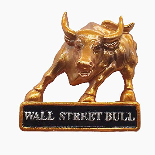 Aufladen Bull von Wall Street Manhattan New York USA Kühlschrankmagnet Souvenir Geschenk Home Küche Dekoration Magnetische Aufkleber Amerika Kühlschrankmagnet Sammlung