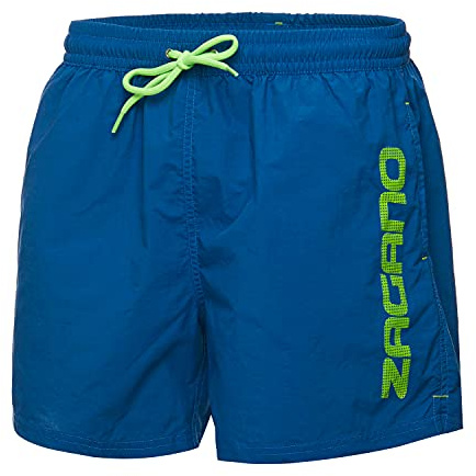 ZAGANO Costume da Bagno da Uomo, Prodotto nell'UE, Pantaloncini Sportivi, Boxer da Spiaggia, Resistente e Corti, 5115, Blu, L