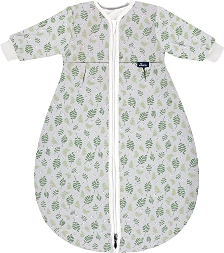 Alvi Mäxchen organic thermo Schlafsack mit Arm Design Drifting Leaves (Größe 90 cm)