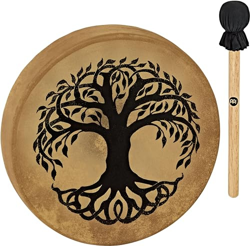 Sonic Energy 15 Zoll Hoop Drum, Baum des Lebens (HOD15-TOL) | 38 cm im Durchmesser, 8 cm hoch, mit Handgriff, inkl. Schlägel, Fiberglas, Büffelfell, Nylon