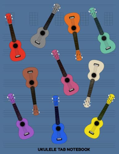Ukulele Tab Notebook: Ukulele kids blank tab book - 120 blank ukulele music sheets - Size 8.5 x 11 Inches - perfect for kids to learning ukulele