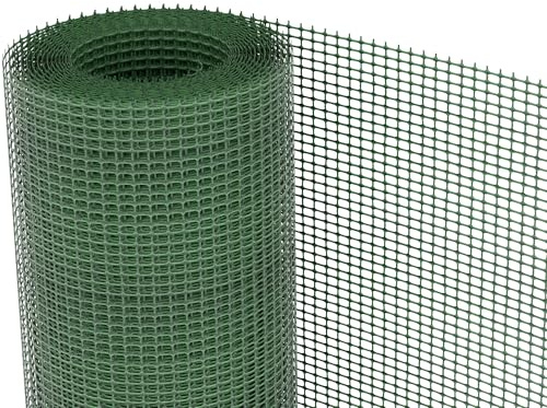 TENAX Hobby 10 Verde 1,00x5 m, Red Protectora de Plástico para Cercas y Cancelas, Malla Rectangular
