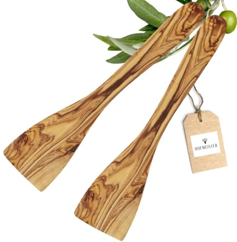 2x HOFMEISTER® Pfannenwender, aus Olivenholz, 2er Set, Wender aus Olive, auffällige Maserung, 29 cm