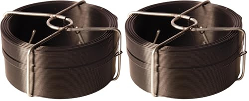 Chapuis FGN08 Fil Acier Plastifié, Noir, 75 m/Ø 0,8 mm (Lot de 2)