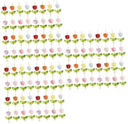 NUOBESTY 3sets Earring DIY Beads Craft Making Loose Beads Glass for Jewelry Decor 100pcs*3