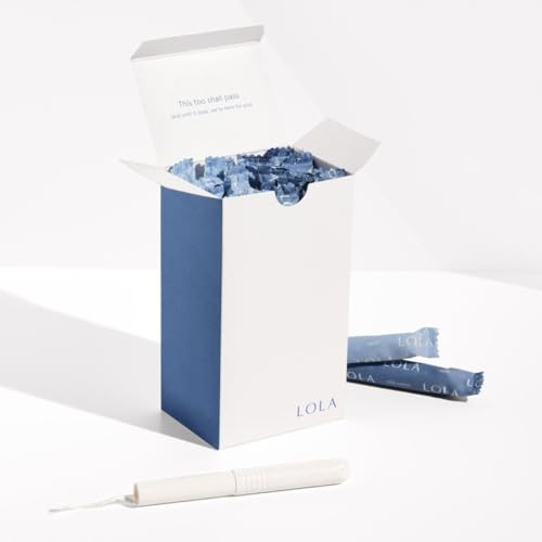 LOLA 100% Organic Cotton Tampons with Cardboard Applicator, 36 Count (2 Packs of 18) - Tampons Super, Period Feminine Hygiene Products, HSA FSA Approved Products Feminine Care