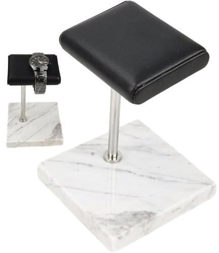 HiyyFloy Uhrenständer, Marmor-uhrenarmbandständer, Pu-Leder, Schmuckständer, Uhrenhalter, Platzierungsständer, Schmuck-Organizer-Halter