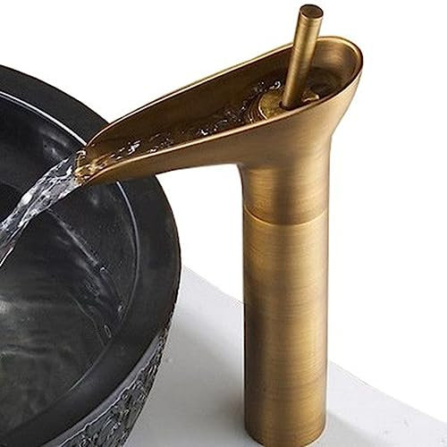 Moderne antike B-Finish, hohe Badezimmer- und Küchen-Armaturen mit Wasserfall-Spültisch-Mischbatterie, Auslauf, Retro-Stil für SportTent