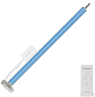 Rechargable Matter Thread Blind Motor,Roller Shade Motor,MT15B Motorized 2KG Electric 28 MM Tubular Shutter Shade,Timer/Voice,HomeKit Siri Control with 6-Way Remote Control