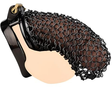 Hdynasty Jaula de protección para Fitness de Malla de Gasa de Acero Inoxidable Negra para Hombre, Suave y Ligera (XL, 50mm)