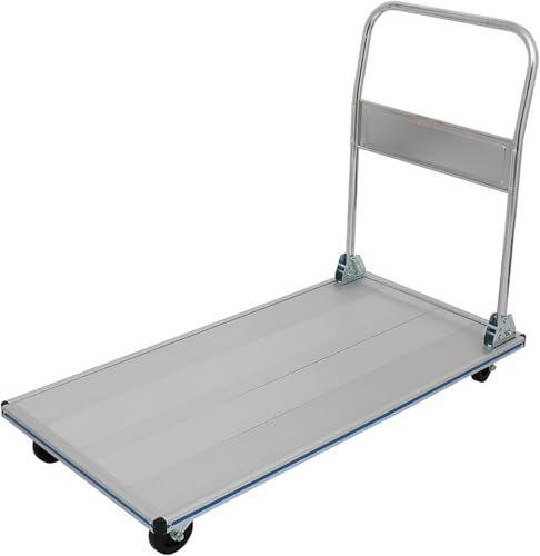 XCHSXYL Plattformwagen Klappbarer Aluminium-Plattformwagen Erweiterte Version Klappbarer Griff Rollender Multifunktionaler beweglicher Pritschenwagen Handwagen 770 lb Flatbe,