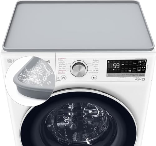 68.5 * 68.5 Waschmaschinenbezug Silikon Antirutschmatte Waschmaschinen Trockner, Waschmaschinenauflage Waschküche Küchen Arbeitsplatte Badematte, Gummi Wasserdicht Abdeckung (Gray)