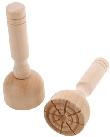 Toyvian 2stücke Holzstempel Mit Holzgriff Für Kneteformen Und Töpferstempel Inklusive Tonmuster Basteln Und Herstellen Von Holzstempeln Für Junge Mädchen