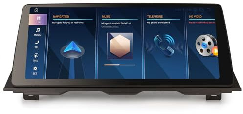 Erisin 12,3 Qualcomm 8GB+128GB Android 14 Radio Coche GPS Navegador para BMW Serie 5 F10 F11 Sistema CIC Estéreo Bluetooth 5.1 CarPlay Android Auto Dab+ WiFi DSP Pantalla IPS USB Canbus OEM iDrive