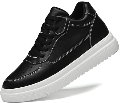 ZVJV Gymnastiska Sneakers Platform Casual Osynlig Män Öka Hiss Skor