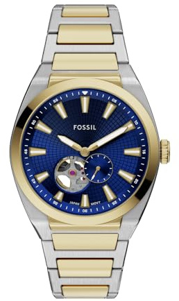 Fossil Reloj analógico automático para Hombre con Correa de Acero Inoxidable ME3275