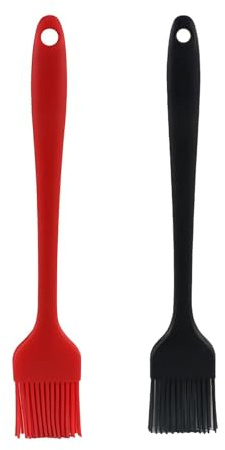 2Pcs Silicone Pastry Brush, Nonstick Basting Brushes, Heat Resistant Pastry Brush Set for Baking, Barbecue & Grilling