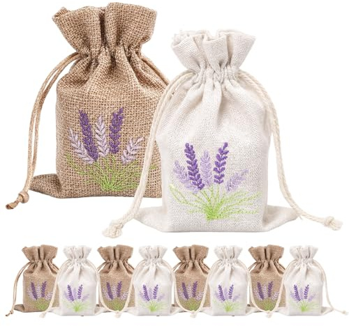 10 Stück Lavendelsäckchen, Mottenschutz Lavendel Getrocknet, Duftsäckchen Kleiderschrank mit getrocknetem Lavendel, Ideal für Kleiderschränke, Autos und Reisegepäck, 10 x 15 cm