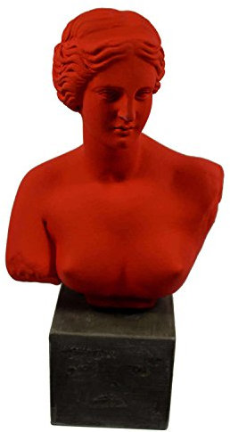 Estia Creations Afrodite, busto scultura in pietra fusa, realizzato a mano in Grecia, 24 cm x 11,5 cm, 1,2 kg