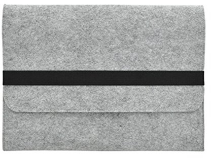 LaoZan Felt Briefcase Laptop Sleeve Notebook Computer Case Ultrabook Tablet Briefcase with pockets for Macbook/Ultrabook Netbook 15 Light Gray