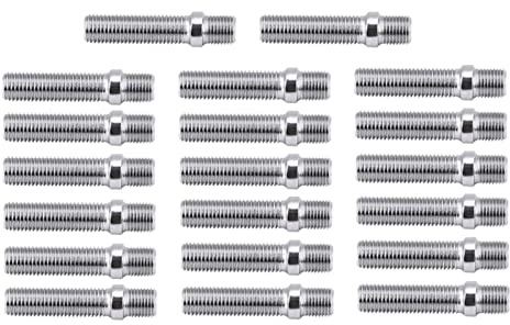 20pcs Goujons de Roues Etendus Allongé Conversion12x1.5 à 12x1.5 Adaptateur à vis 57mm en Acier Argent
