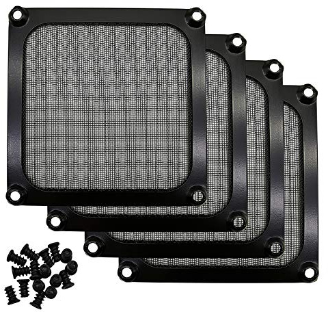 IMSurQltyPrise 90mm 92mm Computer Fan Filter Grills, Black Color, 4 Pack