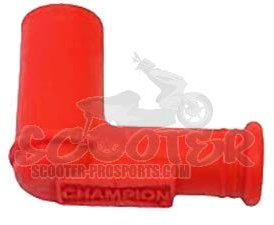 Champion Silicone Spark Plug Connector Red 90 GRAD Debrated (for Aluminium Pea)