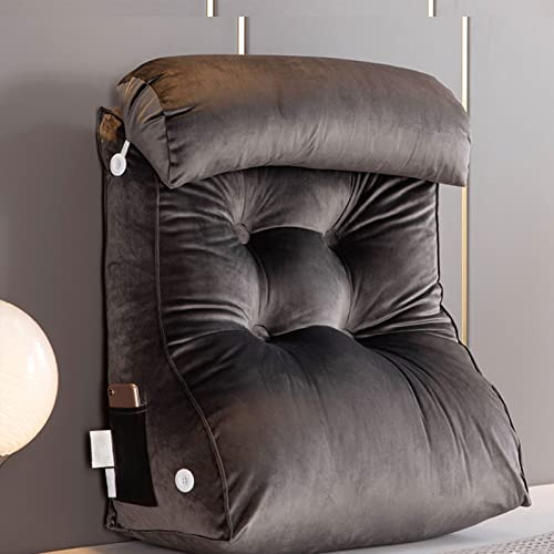 HEATHE Lesekissen Luxus-Lesekissen Rückenkissen Fernsehkissen Keilkissen Dreieckiges TV-Kissen Reißverschluss-Design Für den Pausenraum oder die Arbeit im Bett