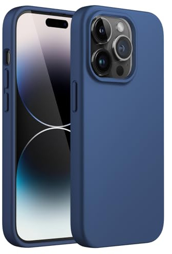 JETech Silicone Case for iPhone 14 Pro, Cobalt Blue | Silky Soft Touch, Shockproof Protection, Scratch Resistant, Microfiber Lining