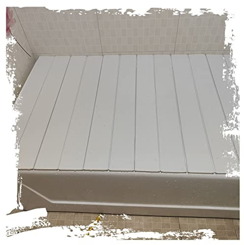 Copertura Vasca da Bagno, Pieghevole Copertura Vasca Da Bagno PVC Plastica Tavola Antipolvere, Bianco Vassoi Vasca Da Bagno Copertura Isolante Per Spa, Bagno Doccia, Spessore 0,6cm pieghevole ( Color