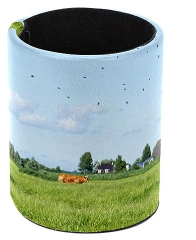 VAPOKF Stiftehalter für Schreibtisch, Stifteköcher, Make-up-Pinsel, Aufbewahrung, Schreibtisch, Schreibwaren, Organizer für Zuhause, Büro, lustige Kuh, Tier, Vieh