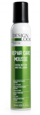 DESIGN LOOK - Tiefenrestrukturierender Schaum mit Kakaobutter & Kollagen - Intensive Reparatur für geschädigtes Haar - Natürliche Pflege für Glanz & Stärke - 200 ml