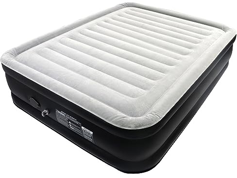 FIVMEN Luftmatratze 2 Personen Luftbett Selbstaufblasend 195x152x46cm Aufblasbare Matratze mit Elektrischer Pumpe Inflatable Mattress Gästebett Reisebett für Camping&Heimgebrauch