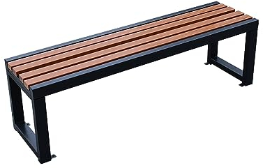 SORVA Gartenbank für draußen, wetterfeste Terrassenbank ohne Rückenlehne, Parkbank aus Metall, 2–3-Sitzer-Bankstuhl, verblasst Nicht, für Garten, Veranda, Balkon, Poolrand, Park (Farbe: A, Größe: