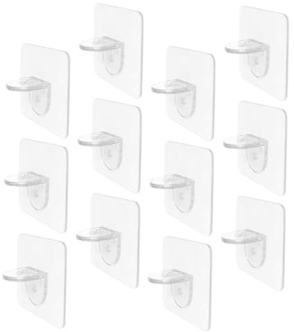 KITANDOVE 12pcs Nail Shelf Support Pegs Cabinet Clips for Kitchen and Wardrobe Shelves Easy Installation Partition Holders for Efficient Storage