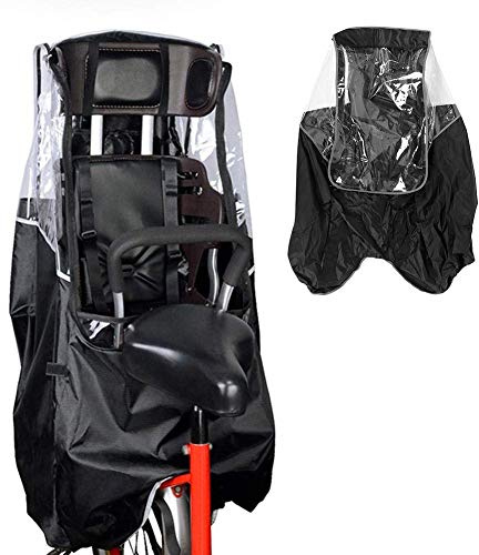 Regenschutz für Kinderfahrradsitz, Kinder Fahrradsitz Regenschutz Fahrrad Kindersitz Schmutz und Regen Transparent Faltbar Windschutz (Ejoyous8nh3io6fgq-11)