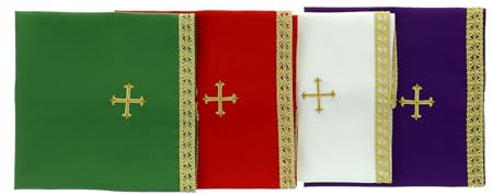 Holyart Voile de Calice brodé Croix Or, Rouge